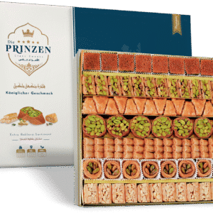 Die Prinzen Premium Box Baklava 1000g – Halal Süßigkeiten, edle Baklava-Auswahl mit Pistazien und Cashew, orientalische Spezialität | حلويات الأمراء بقلاوة علبة فاخرة ١٠٠٠ غرام – حلويات حلال مع الفستق والكاجو