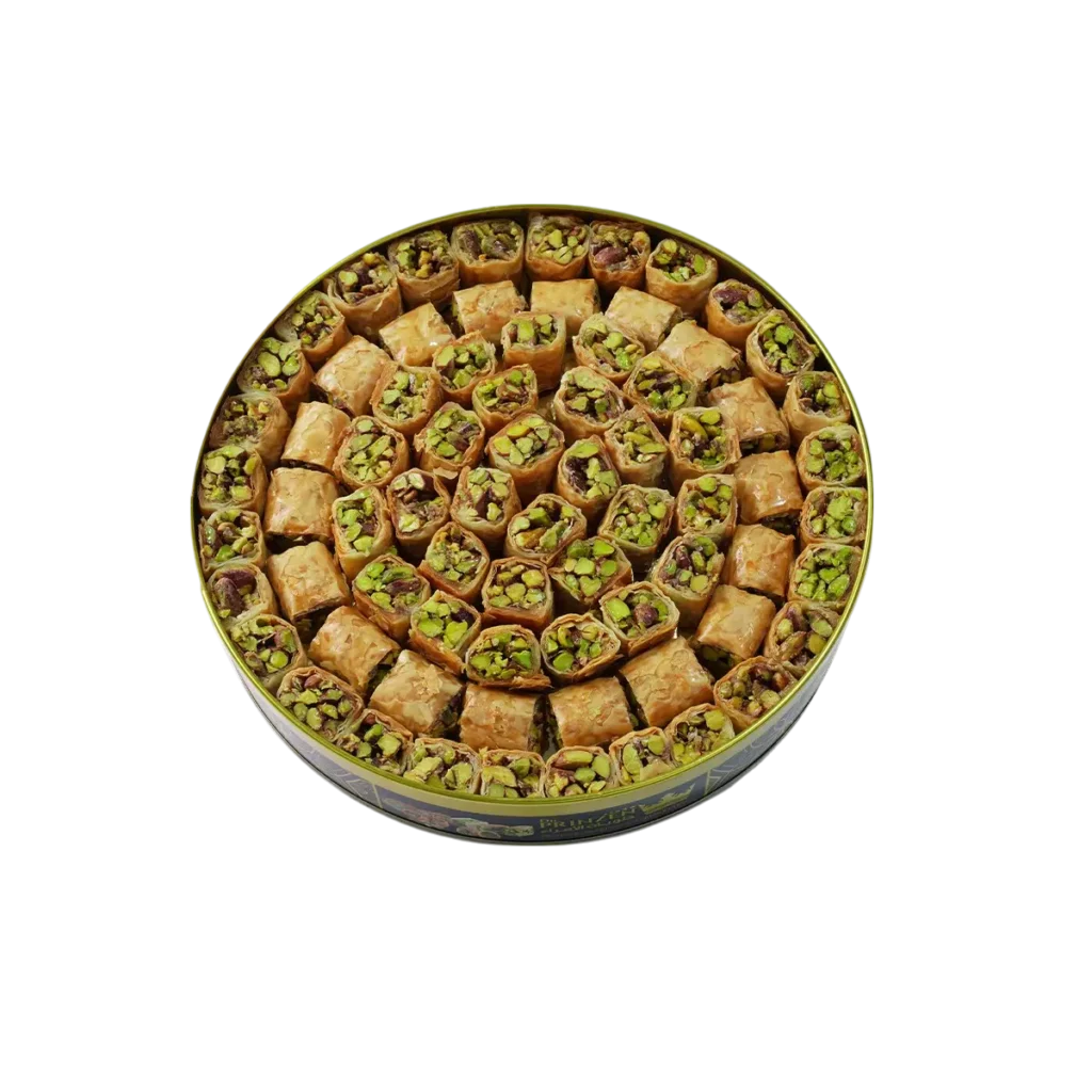 Delicate pastry threads with pistachio filling – oriental pastry