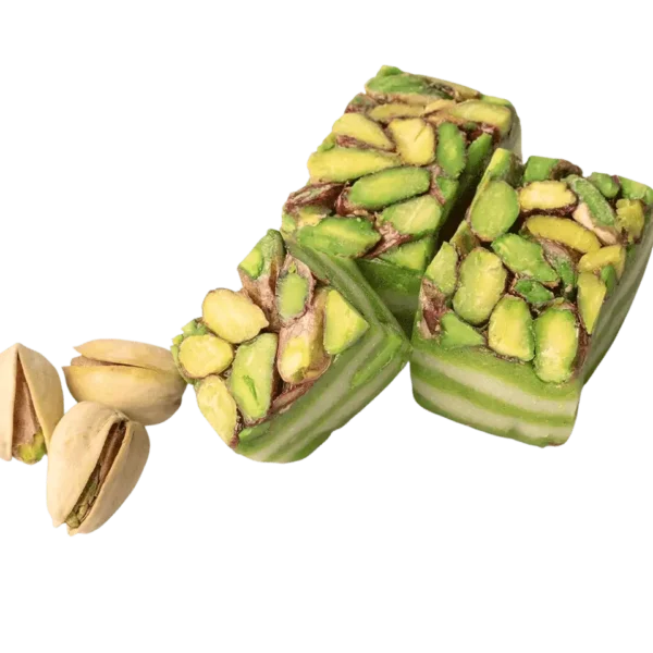 Harissa-Schnitte mit Pistazien – orientalisches Grießgebäck mit Pistazien