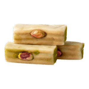Pistazien-Louzina-Rollen – orientalische Süßigkeit mit Pistazien und Zuckermasse
