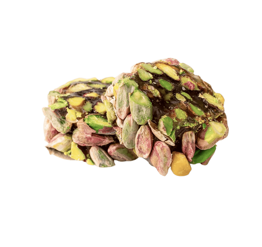 Rahapralinen mit Pistazien (Premium) Rahapralinen mit Pistazien (Premium) – luxuriöse orientalische Pralinen mit edler Nussfüllung