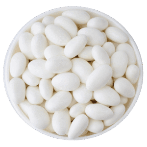 Dragées Weiß mit Schokoladenkern – elegante Zuckerdragées mit zarter Schokolade