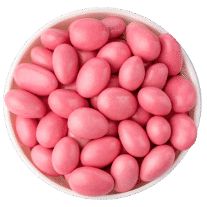 Dragées Rot mit Schokoladenkern – rote Zuckerdragées mit zarter Schokolade im Inneren