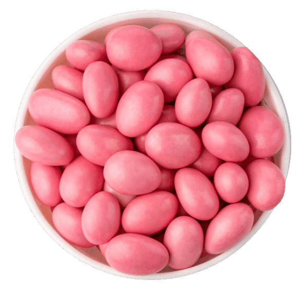 Dragées Rot mit Schokoladenkern Dragées Rot mit Schokoladenkern – rote Zuckerdragées mit zarter Schokolade im Inneren