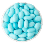 Dragées Blau mit Schokoladenkern – blaue Zuckerdragées mit feiner Schokolade