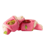 Zuckerpaste Rosa mit Pistazienfüllung – feine orientalische Süßigkeit in Rosé