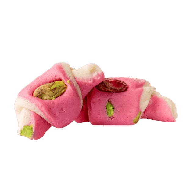 Zuckerpaste Rosa mit Pistazienfüllung Zuckerpaste Rosa mit Pistazienfüllung – feine orientalische Süßigkeit in Rosé