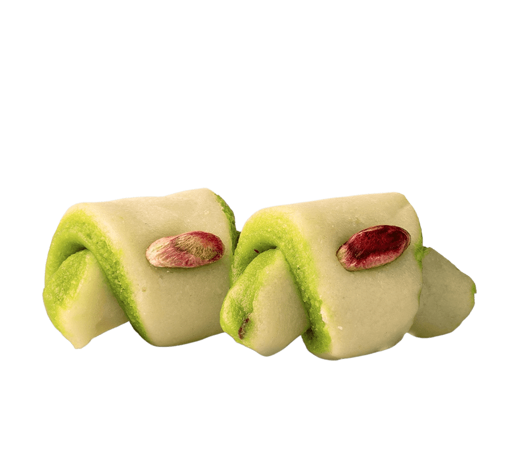 Zuckerpaste Grün mit Pistazienfüllung – feine orientalische Süßigkeit