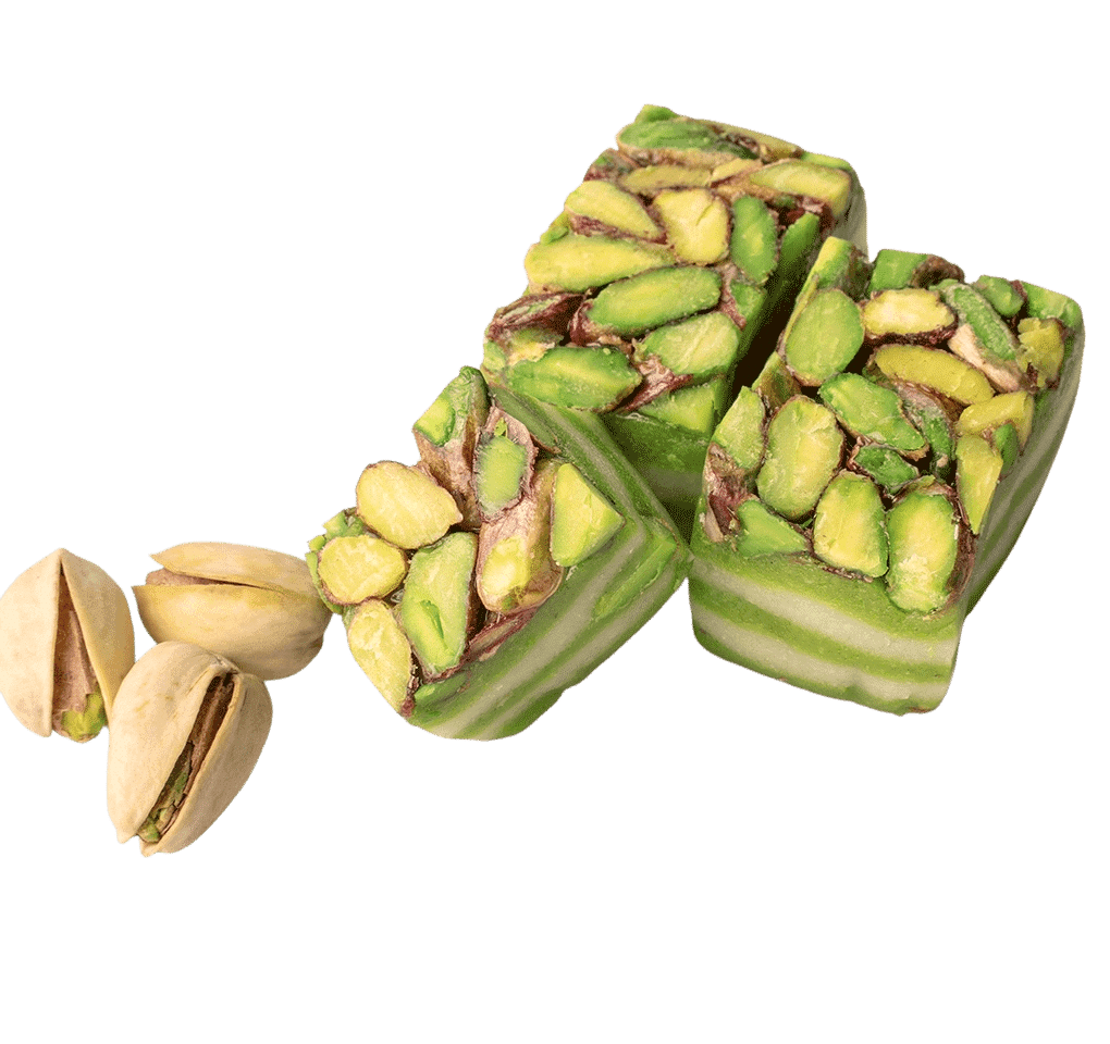 Harissa-Schnitte mit Pistazien Harissa-Schnitte mit Pistazien – orientalisches Grießgebäck mit Pistazien