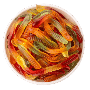 Fruchtgummiwürmer – bunte, halal-zertifizierte Gummibonbons in Wurmform