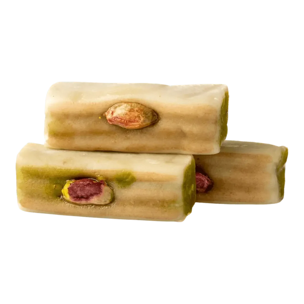 Pistazien-Louzina-Rollen – orientalische Süßigkeit mit Pistazien und Zuckermasse